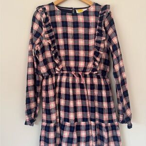 Boden Plaid Long Sleeve Dress